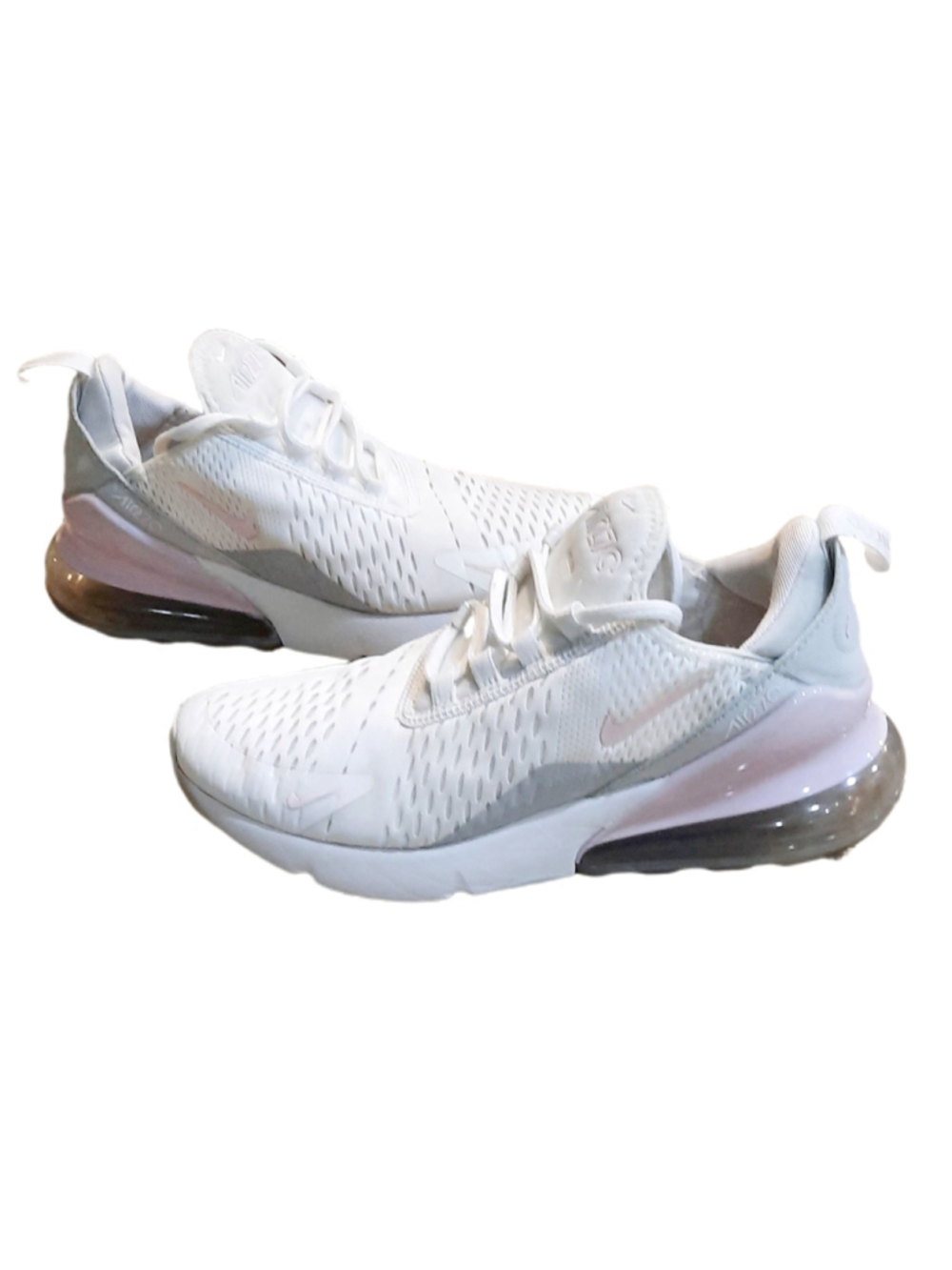 Women’s Nike Air Max 270 Summit White Regal Pink Shoes (DQ0814-100) Size 7